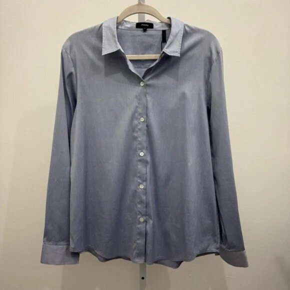 Theory Light Blue Casual Button Down Shirt - Picture 1 of 6